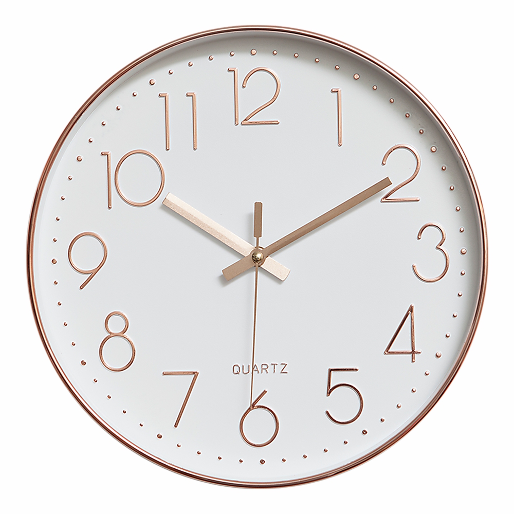 Silent Anti-Fog Rose Gold Wall Clock Decor