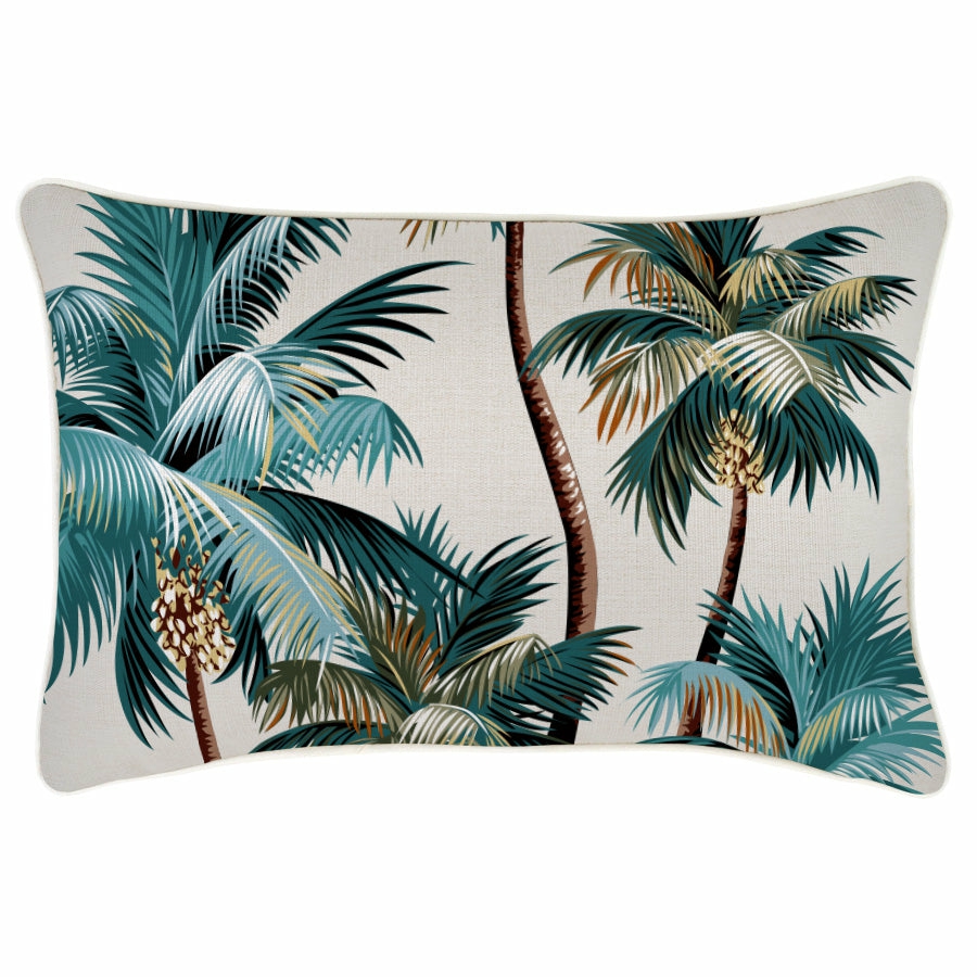 Water-Resistant Palm Tree Cushion Cover 35Cm X 50Cm Bedding