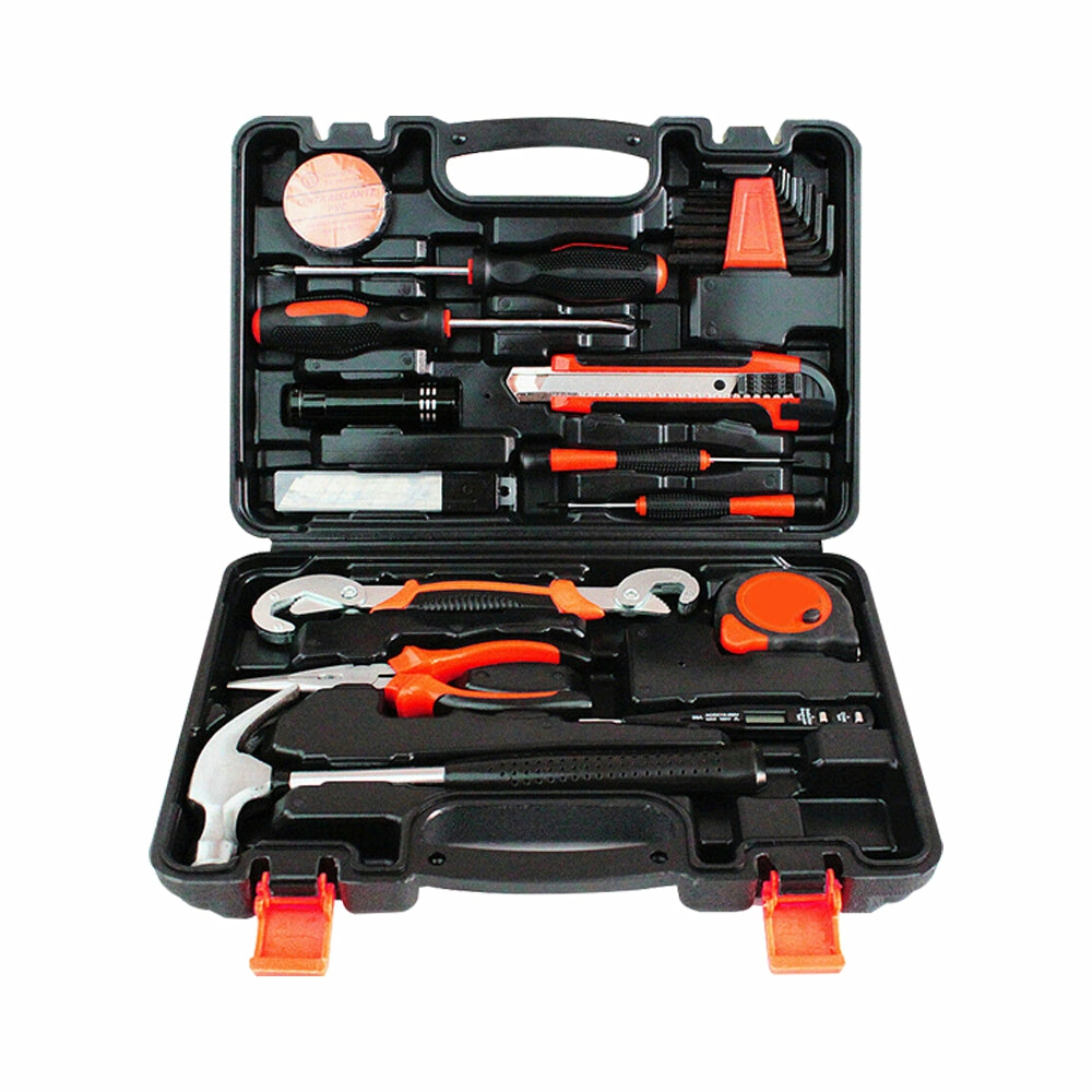 Durable 25-Piece Household Hand Tools Set With Toolbox Garden & Accessories